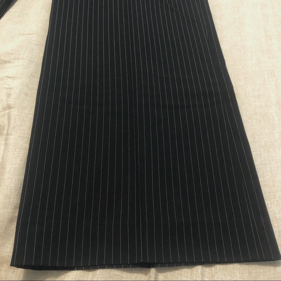 New Directions Black & White Pinstripes Wide Leg Trouser Button & Zip Closure - Picture 3 of 9